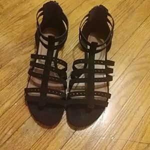 Christian Siriano sandals size 12 zippered back